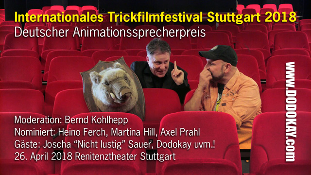 Dodokay Bernd Kohlhepp ITFS Animationssprecherpreis 2018 Dodokay Bernd Kohlhepp ITFS Animationssprecherpreis 2018