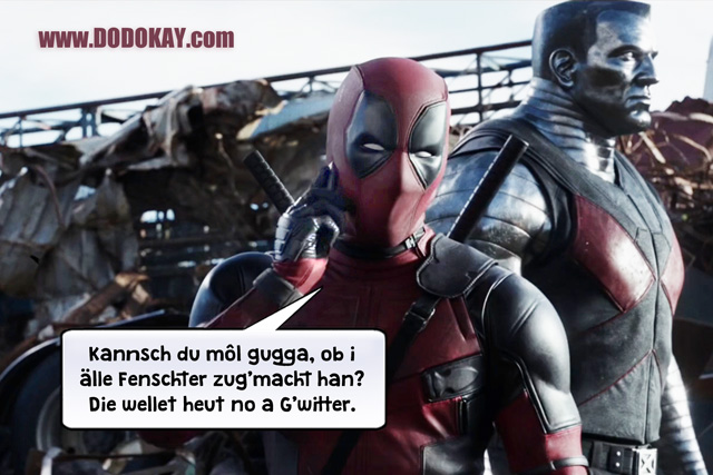 Dodokay Deadpool schwäbisch Comics Comic Con Panini Gewitter Dodokay Deadpool schwäbisch Comics Comic Con Panini Gewitter