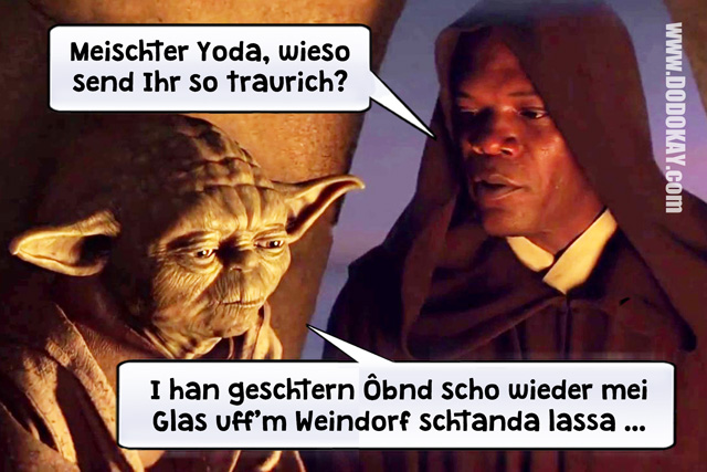 Dodokay Star Wars Yoda Weindorf Glas schwäbisch Dodokay Star Wars Yoda Weindorf Glas schwäbisch
